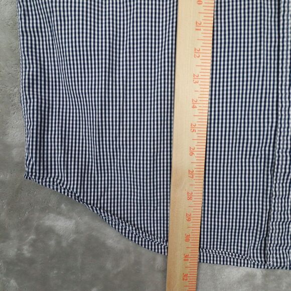 Ralph Lauren‎ Vintage Blake Navy Blue White Check Button Up size Medium - Picture 6 of 7